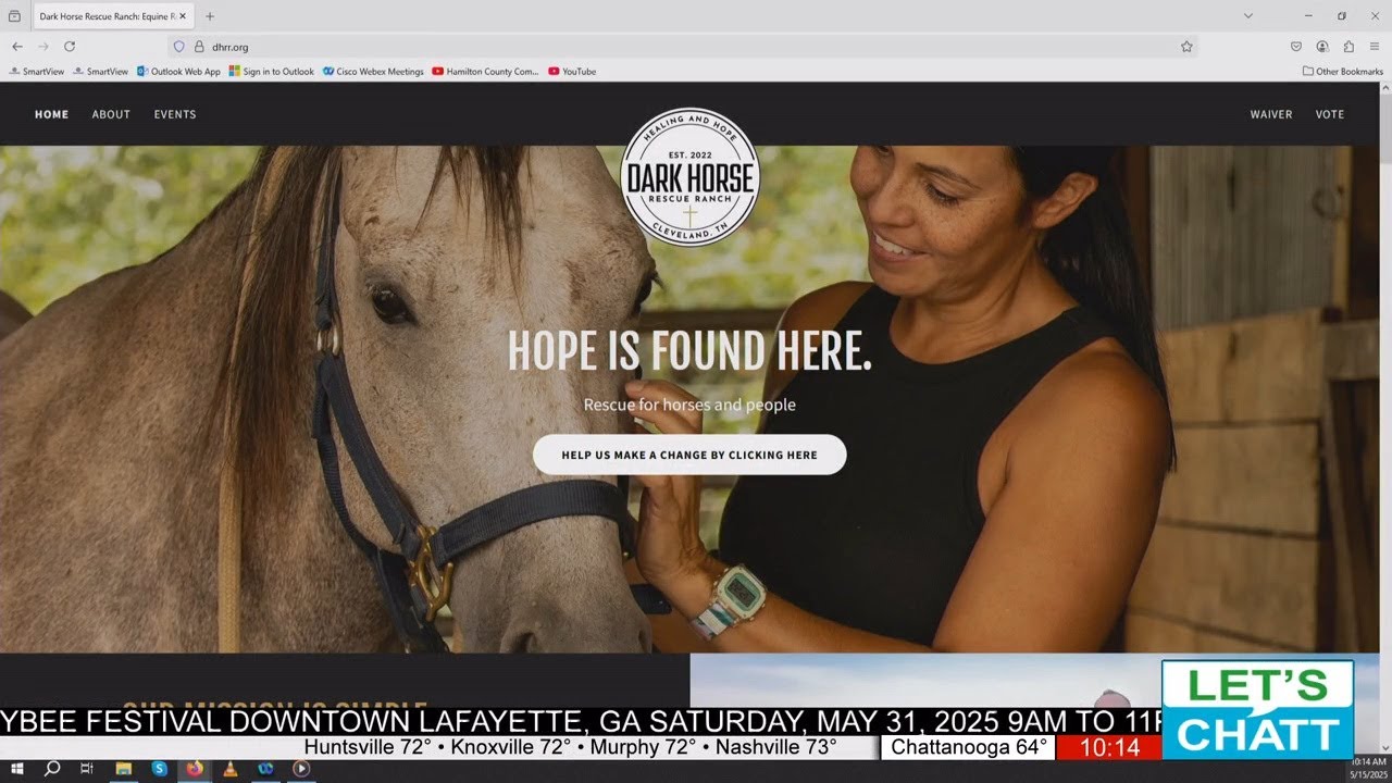 Dark Horse Rescue Ranch stops by Let's Chatt.