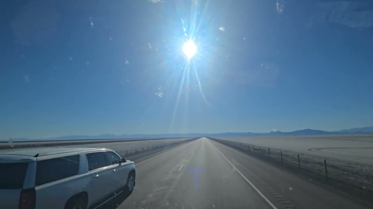 Salt Lake UT to Wendover NV. Hyperlapse video. 4k