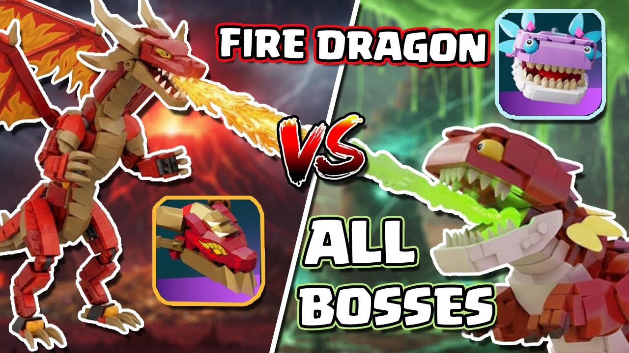 Fire Dragon vs *ALL* Bosses | LEGO Fortnite