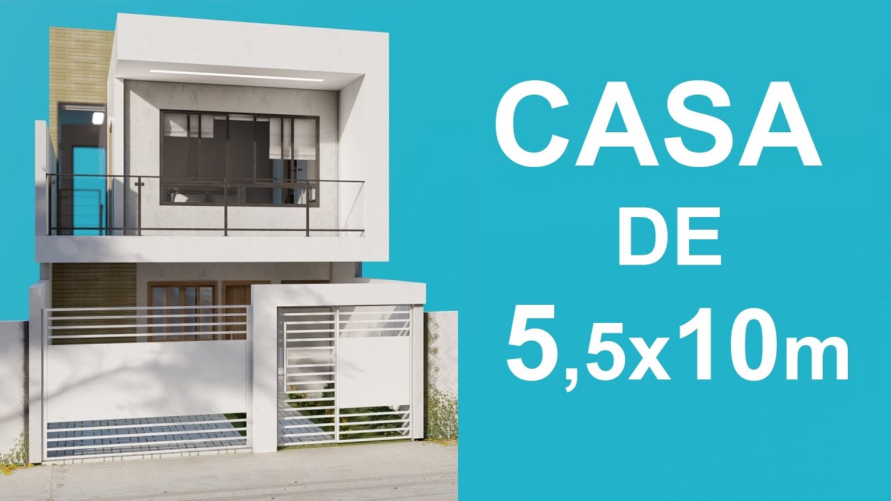 CASA PEQUENA DE 5,5 x 10 metros - ESTILO ESCANDINAVO
