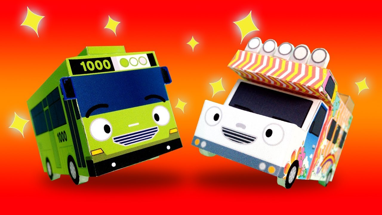 Tayo Lagu Mainan Kertas l #6 Boom Chaka Boom l Lagu untuk anak anak l Tayo Bus Kecil