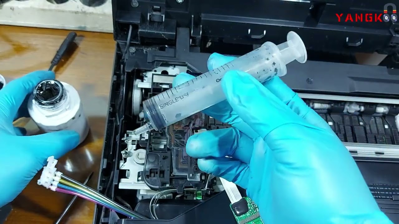 Mengatasi Printer Brother DCP-T500w tinta warna tidak keluar | Tips & Trick