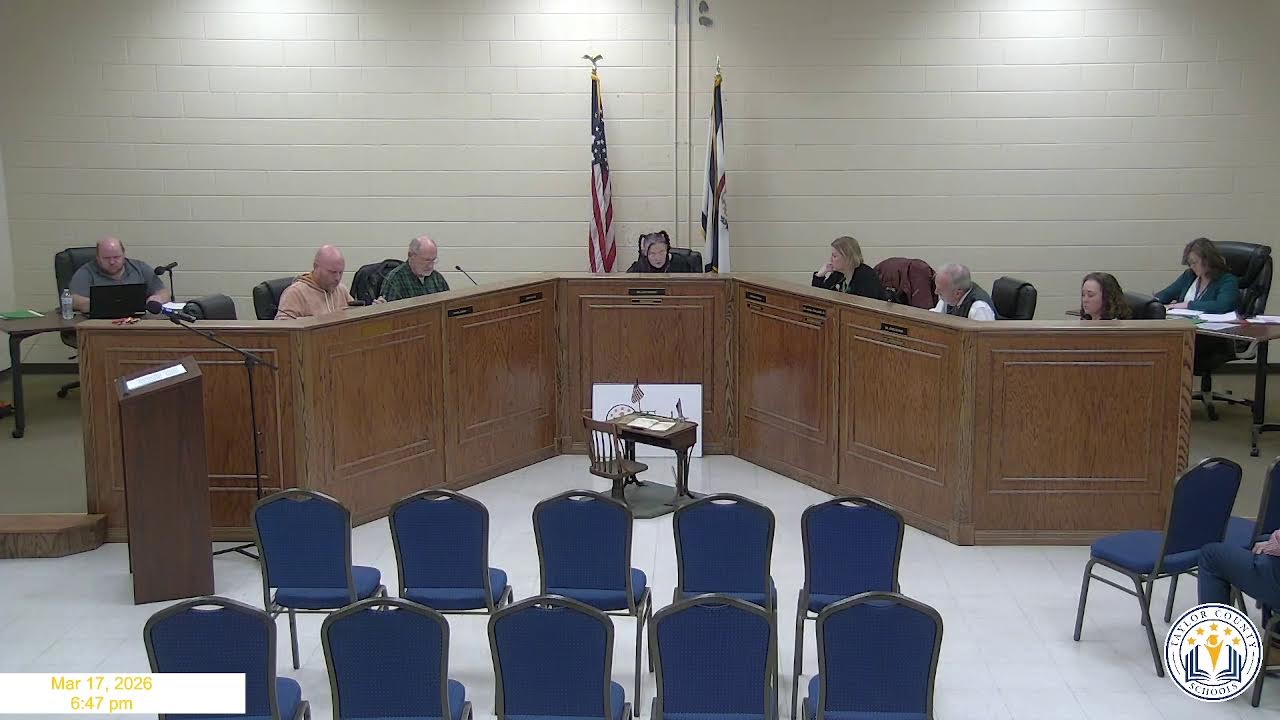 03/17/26 Taylor County Schools BOE 2025-2026 Meeting #26 and Initial Levy Meeting