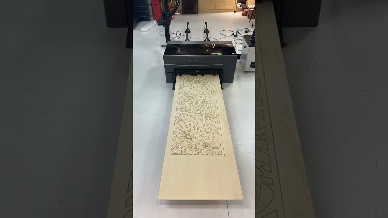 What? Laser Engrave a 3 Meters Long Wood Decoration with xTool P2 CO2 Laser Machine? #asmr