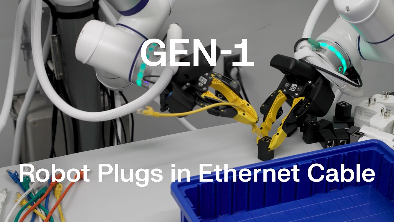 Robot plugs in ethernet cable | Generalist