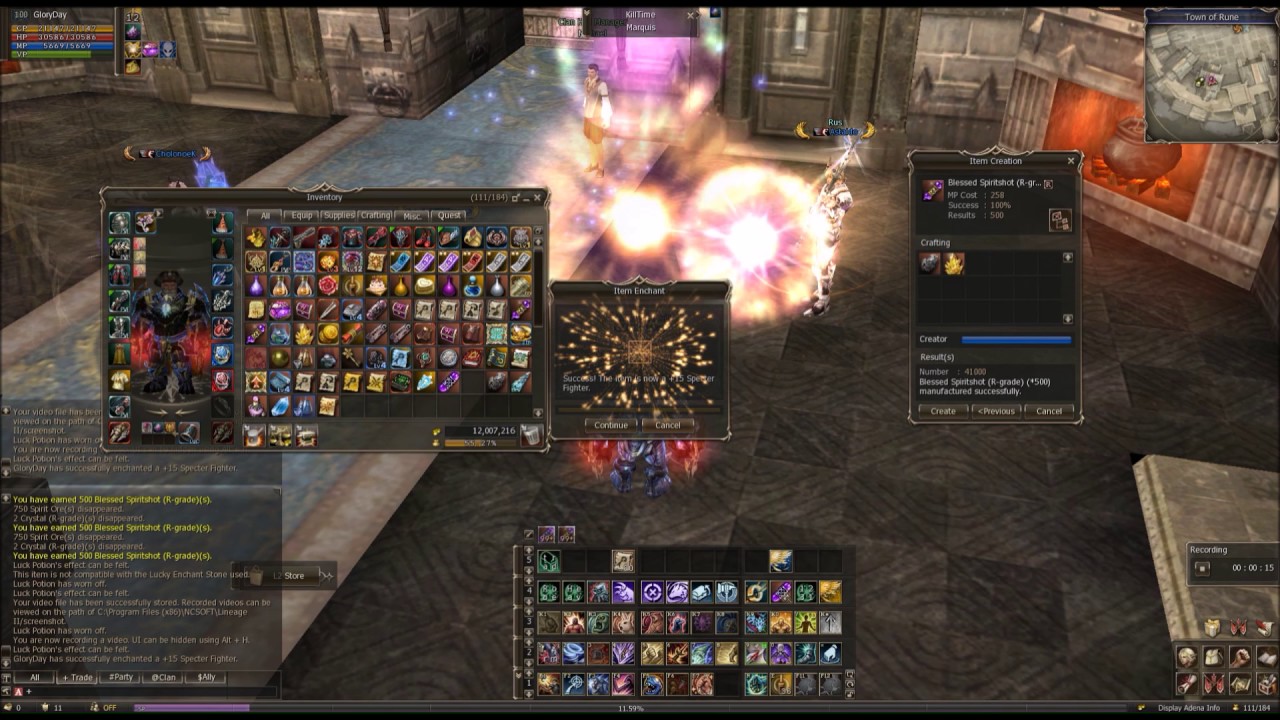 Lineage 2 Official: Over Enchanting Spree (Bonus at the end)