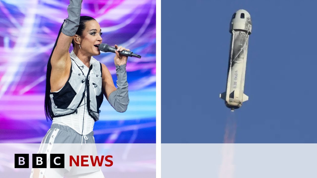 Katy Perry set for space with all-women crew on Blue Origin rocket | BBC News