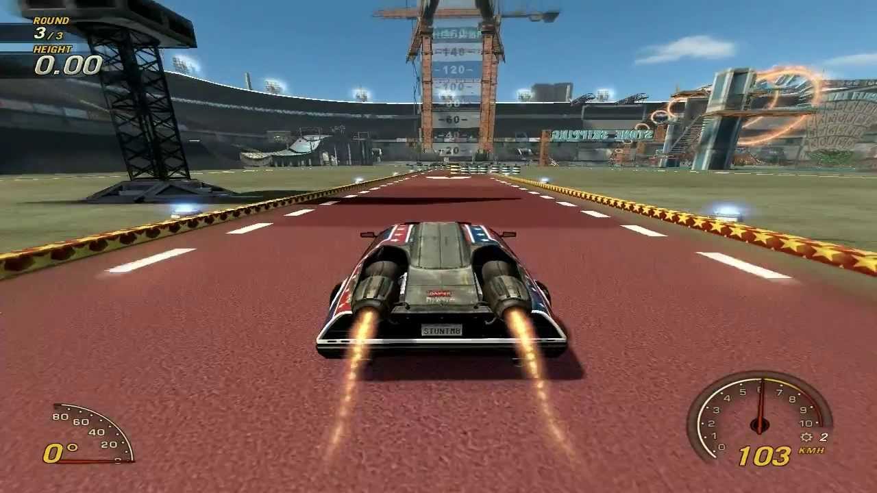 FlatOut Ultimate Carnage - High Jump Stunt 174.41 meters