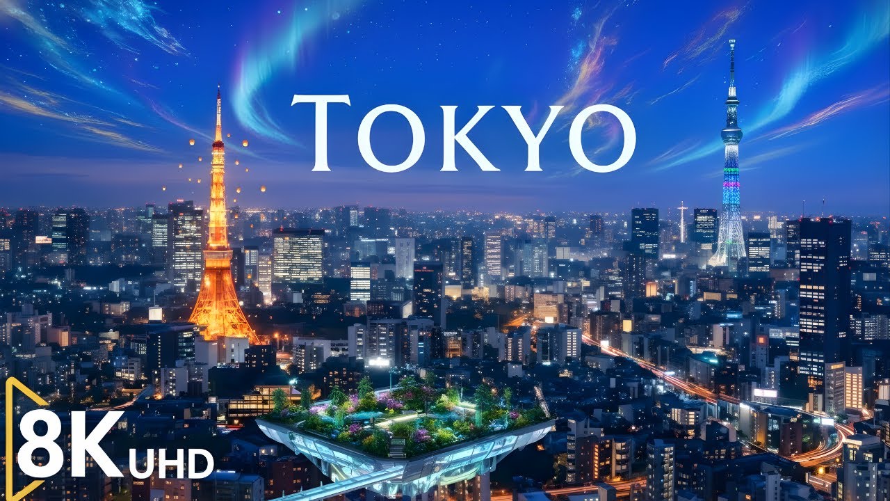Tokyo in 8K HDR 🌆 | The World’s Most Futuristic City 🇯🇵 | 60FPS Dolby Vision Piano