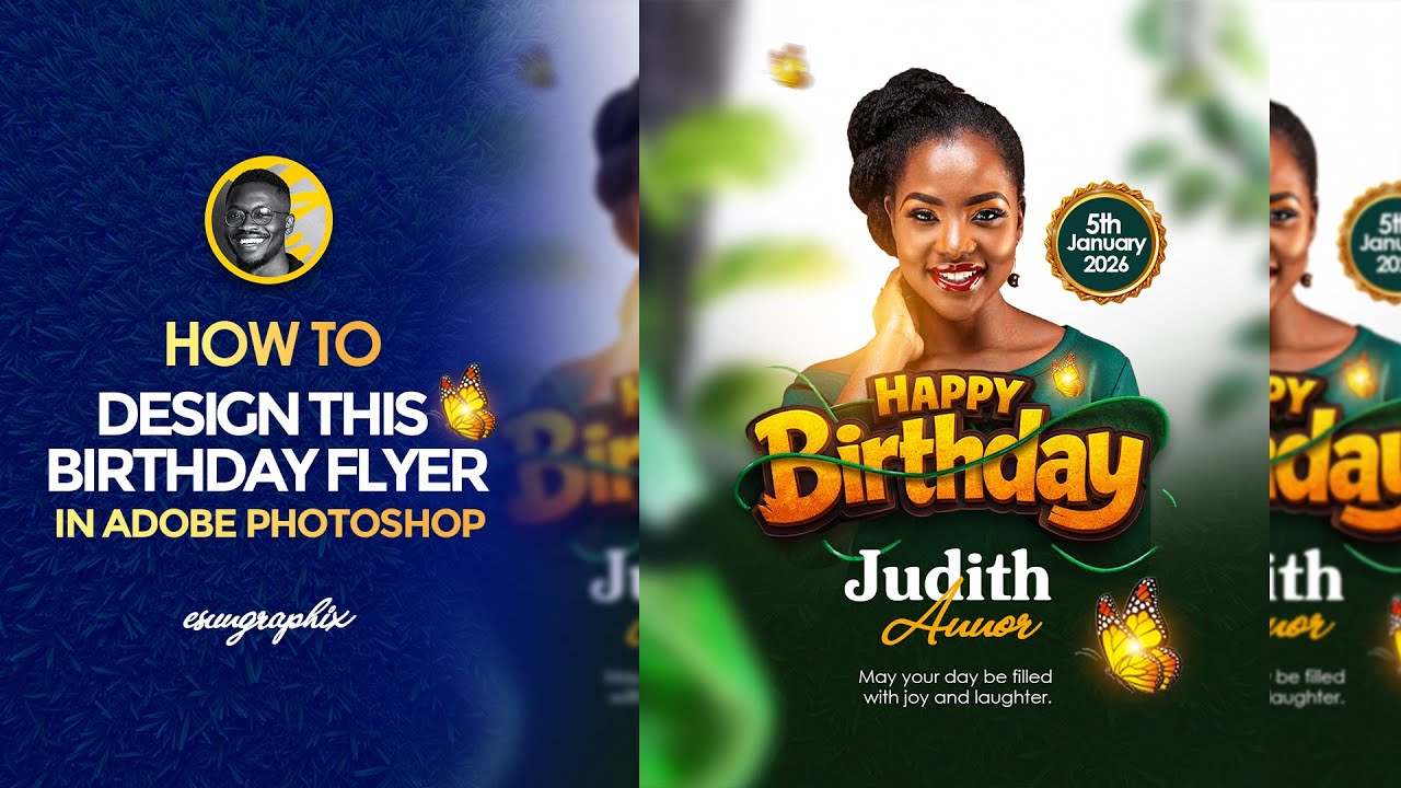 How to Design This Birthday Flyer In / Adobe Photoshop