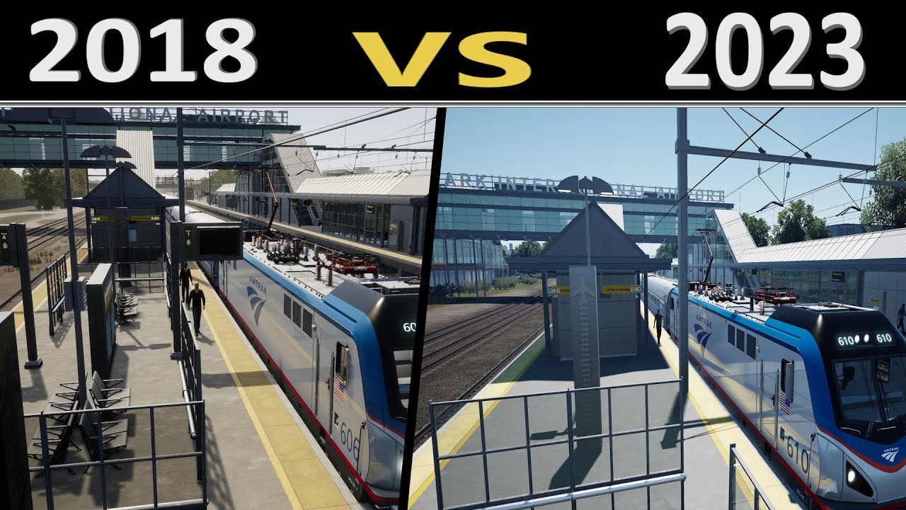 Train Sim World 4 VS TSW 2020 New York - Newark liberty Airport Northeast Corridor