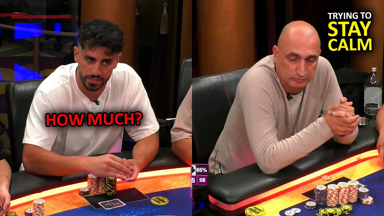 Он играет агрессивно в раздаче на $61 600, но зачем? @HustlerCasinoLive