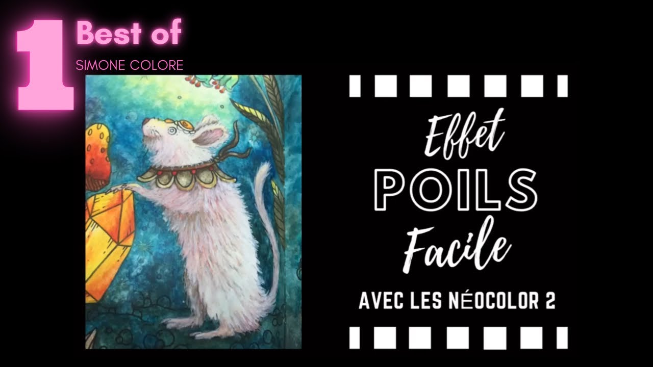 [ Tutoriel ] Comment faire l’effet poils - fourrure, avec les Néocolor 2 ❣️Coloriage pour adultes ❣️