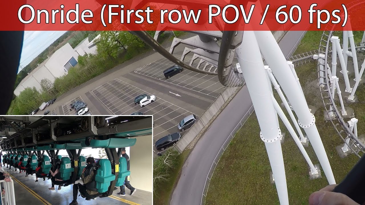Movie Park Germany - MP XPress (Hängeachterbahn) - Onride [Erste Reihe POV / 60 fps]