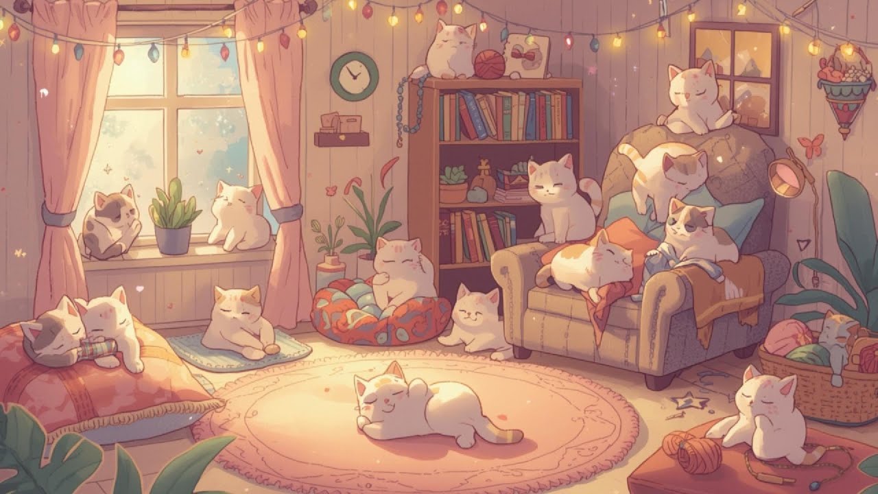 【cat healing music】猫のテンションがあがる｜楽しくなる音楽🎵北欧風カフェの午後 happy song 癒し×リラックス×cafe