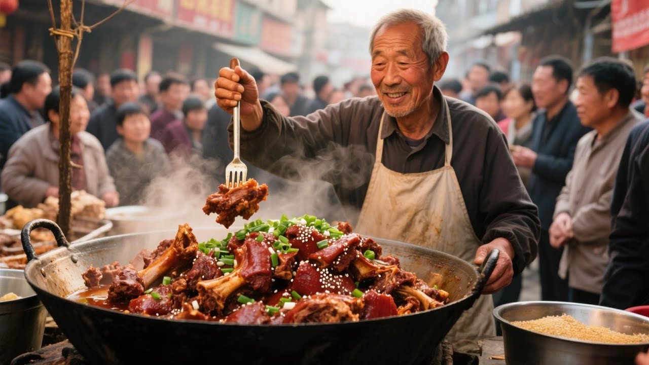 河南兰考大爷卖羊肉，一天限量3只羊，一个多小时卖光！【好食勇哥】
