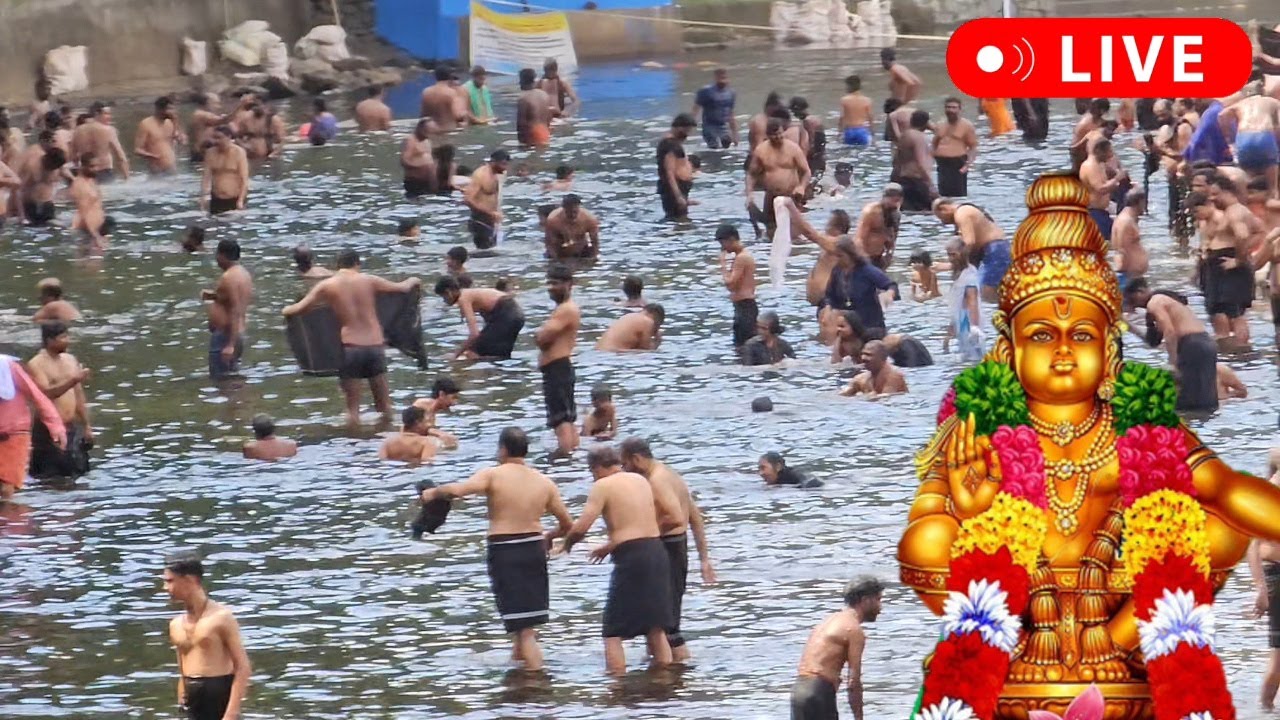 15.12.2024 🔴 PAMBA RIVER SABARIMALAI LIVE! | Average Devotees Crowd, Real-Time Update