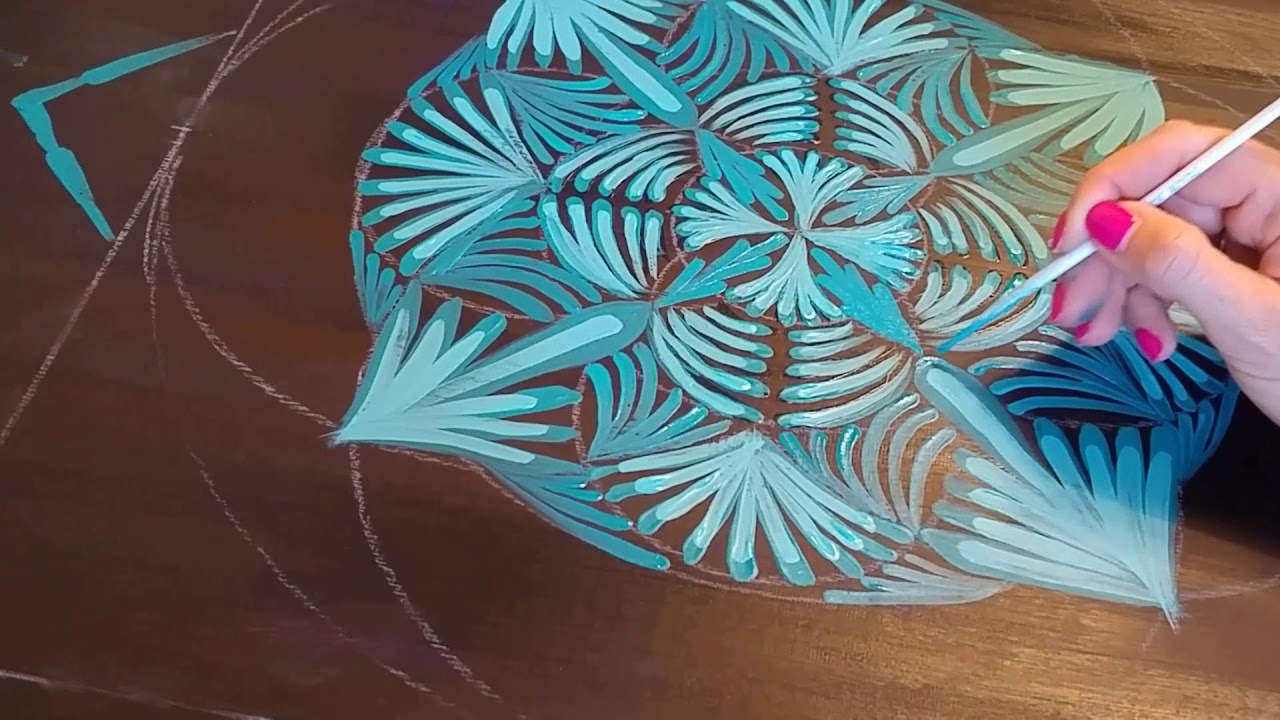 RÓŻA WIATRÓW -  mandala krok po kroku