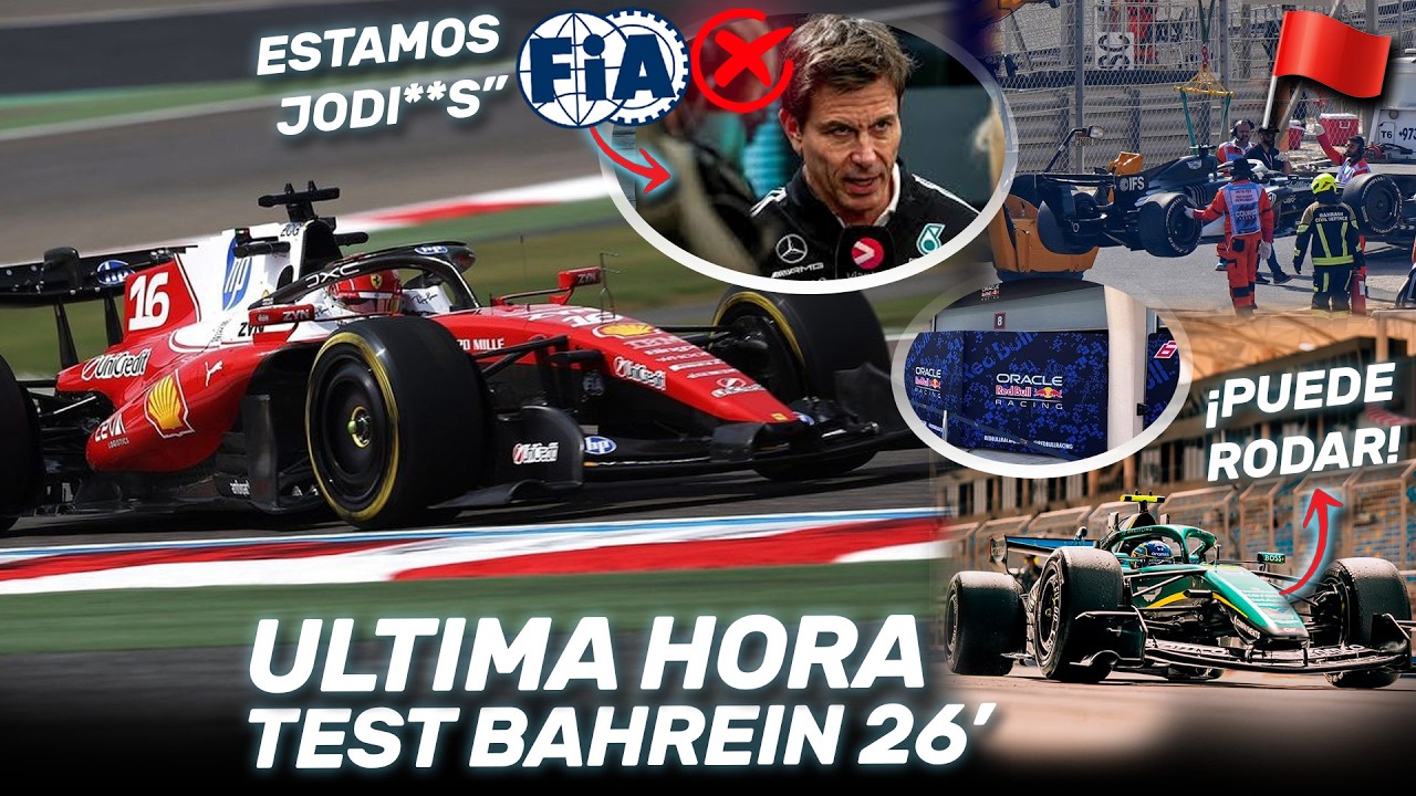 ¡¡ALARMA en MERCEDES!! PROBLEMAS RED BULL y CADILLAC - RESUMEN MAÑANA DIA 2 TEST BAHREIN F1 2026