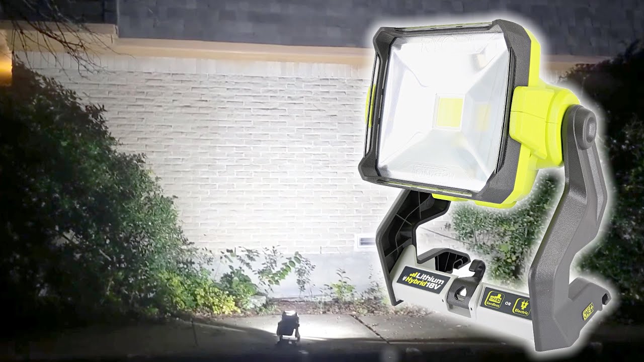 Review - Ryobi P721 LED Work Light Hybrid AC and Lithium Ion Powered Battery Prepper Emergency Light