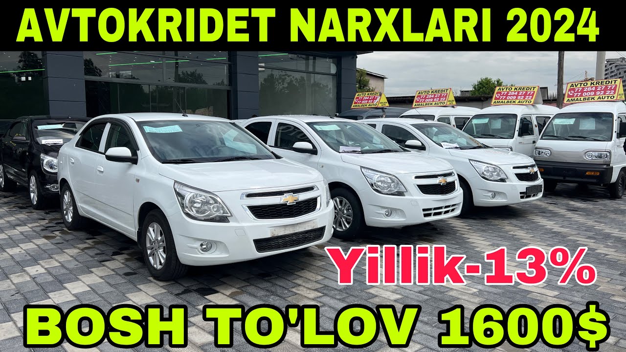 BUNAQASI BOʻLMAGAN !!! AVTO KREDIT NARXLARI BOSH TO'LOV 1600$ AMALBEK AUTO AKSIYA BOSHLADI XALQUCHUN