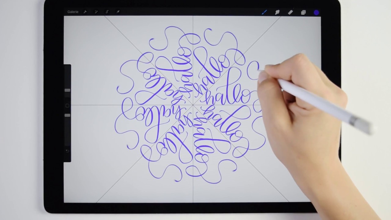 Zeichenhilfe in Procreate: Raster, Spiegelung und Symmetrie