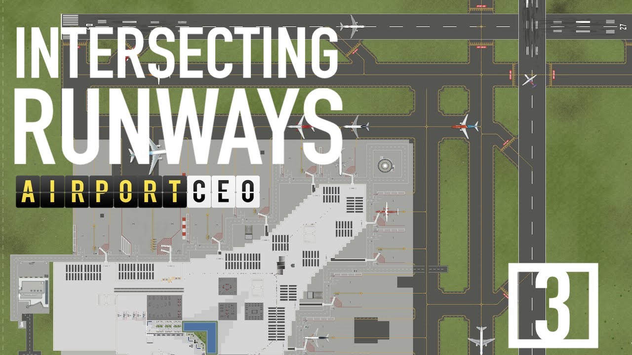 Airport CEO - Airport with intersecting runways | Timelapse ep.3