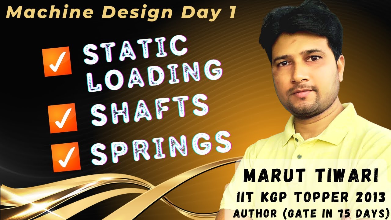 | Machine Design Day 1 | Design for Static Loading | Shafts | Springs |
