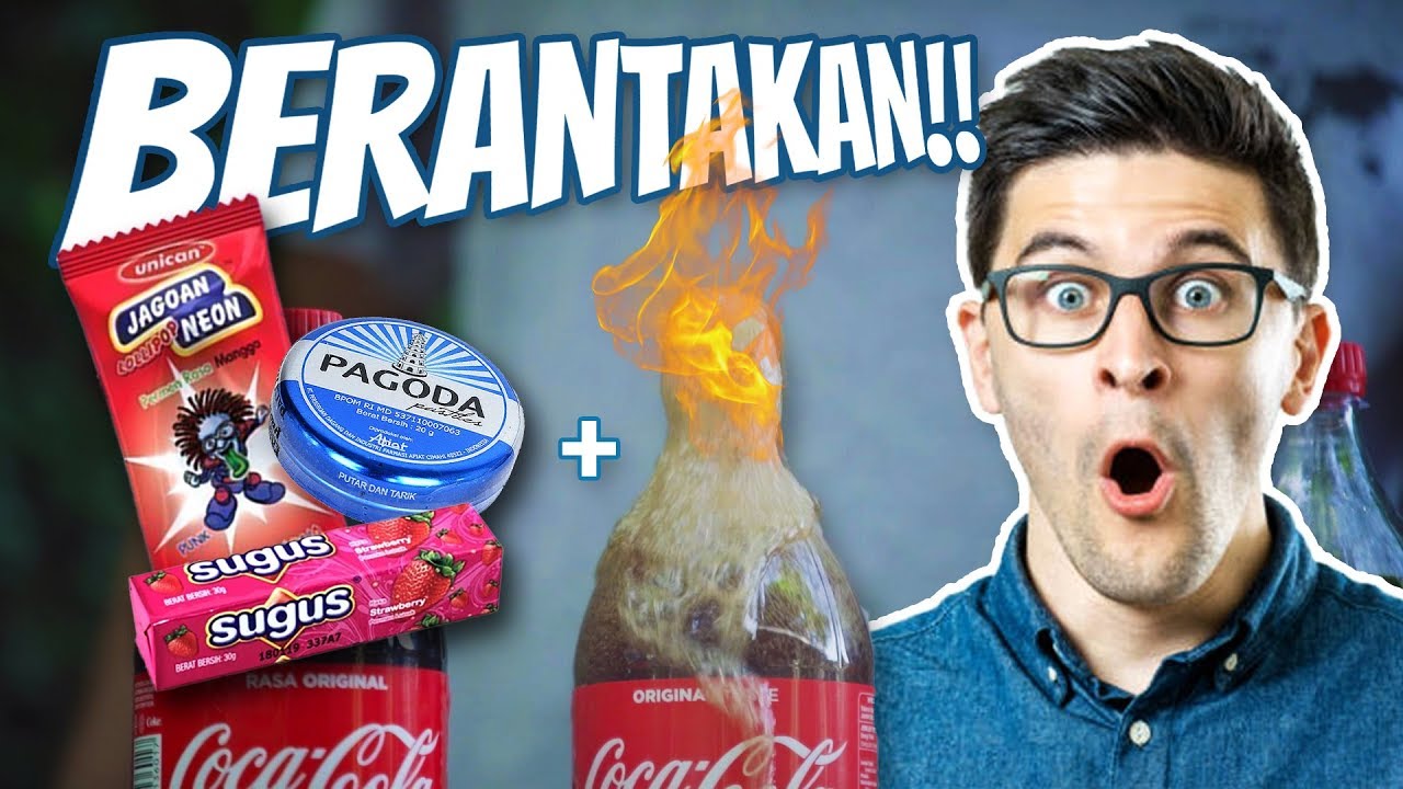 EKSPERIMEN: COCA-COLA VS 10 JENIS PERMEN (MENTOS SUDAH MAINSTREAM!!!)