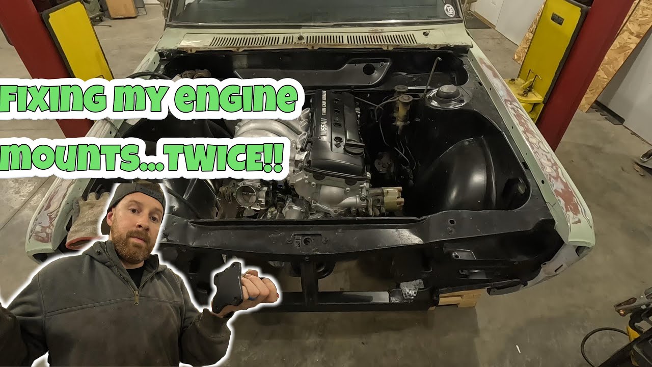 KA24DE swap Datsun 510 engine mounts!