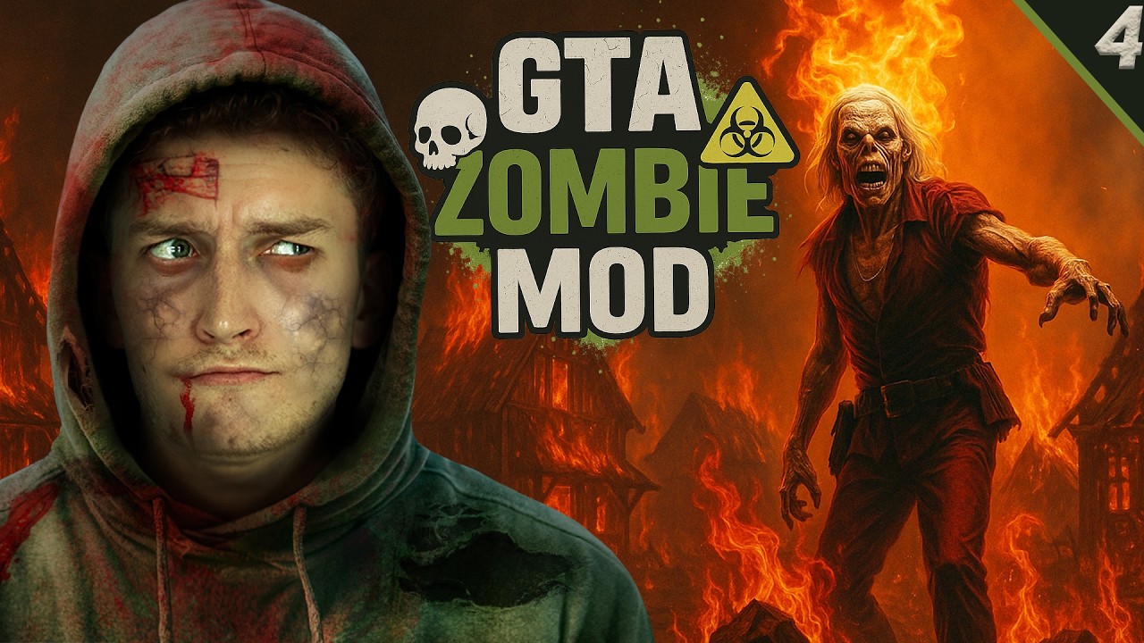 GTA V ZOMBIE MOD [4] - SPALONA OSADA! 😭