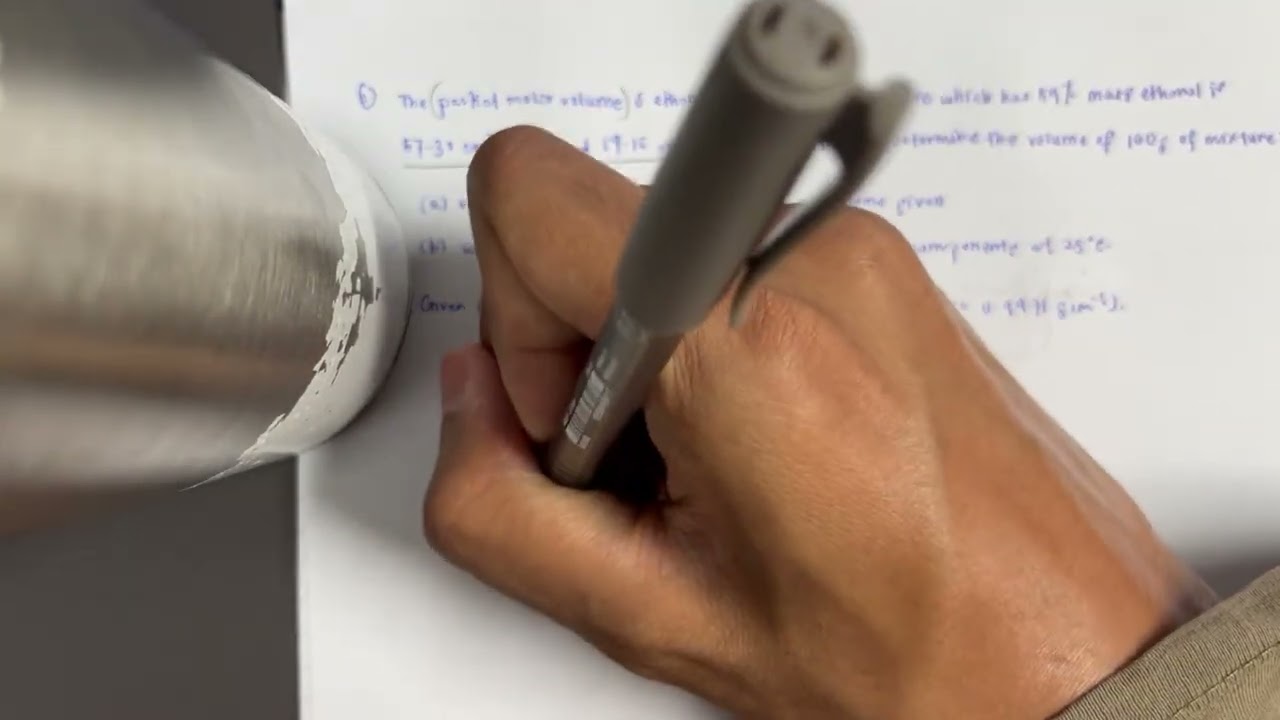 Partial Molar Volume - Konsep dan Soalan Contoh (versi bahasa Melayu)
