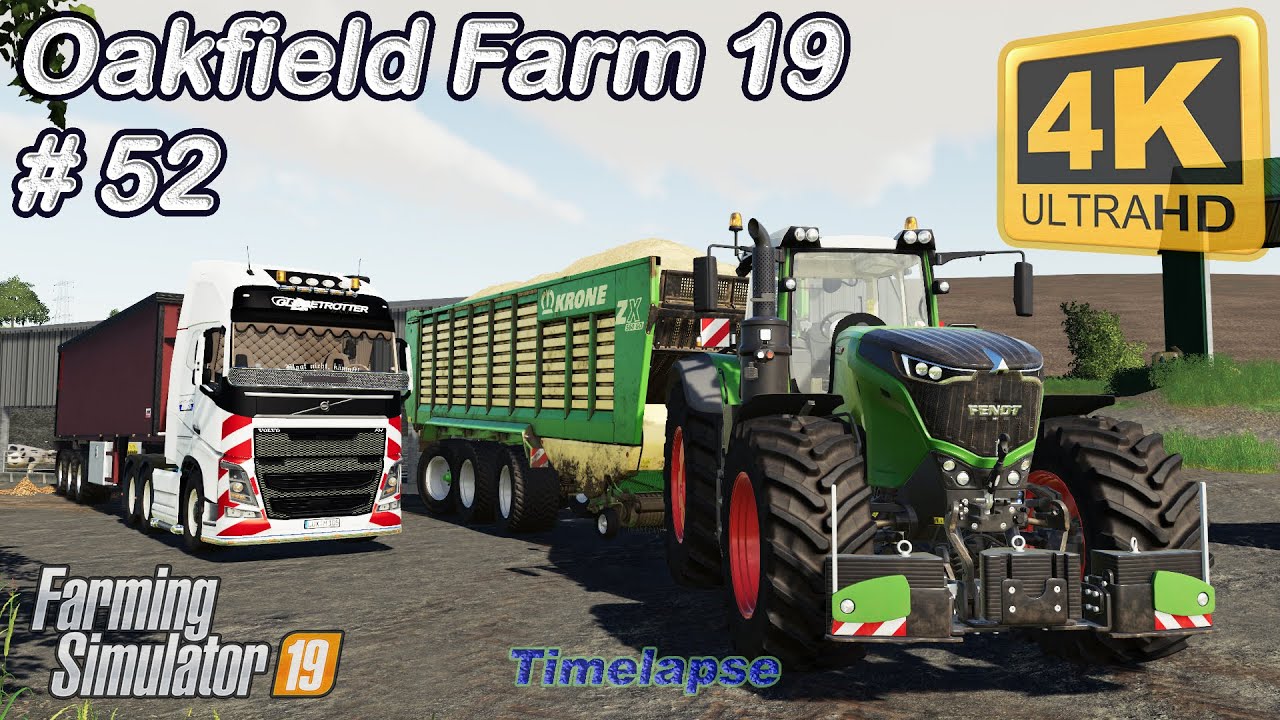 Animal care, harvesting oat and collecting straw | Oakfield Farm 19 | FS19 | TimeLapse #52 | 4K
