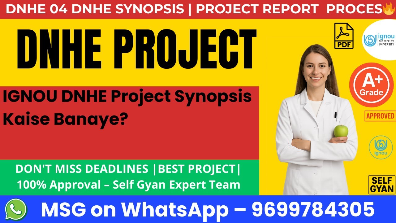 IGNOU DNHE Project Synopsis Kaise Banaye | Step-by-Step Guide by Self Gyan