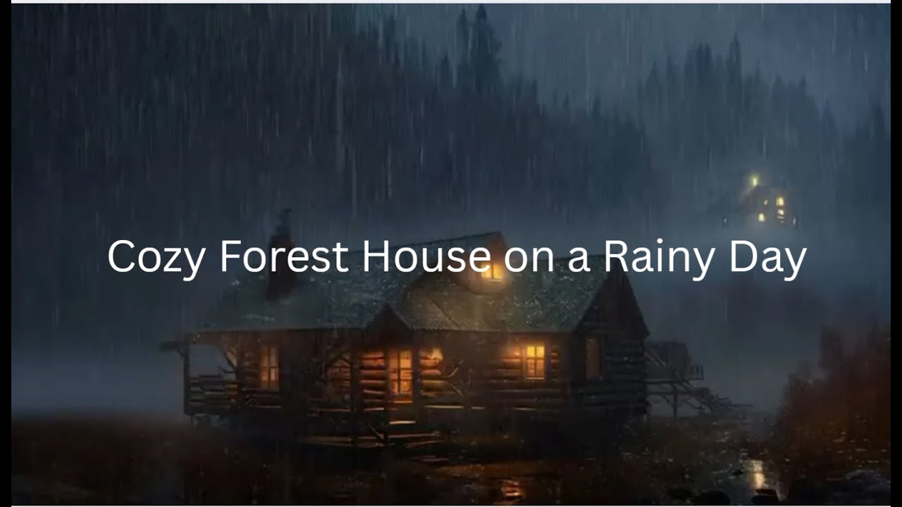 Cozy Forest House on a Rainy Day, Stressless Sleep, Enjoy endless Rain sound, close your eyes, enjoy