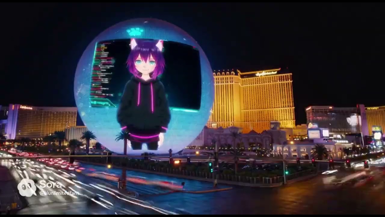 Vtuber connects to LasVegasSphere#youtubeshorts #youtubehomepage#fyp#vtuber#lasvegas#lasvegassphere