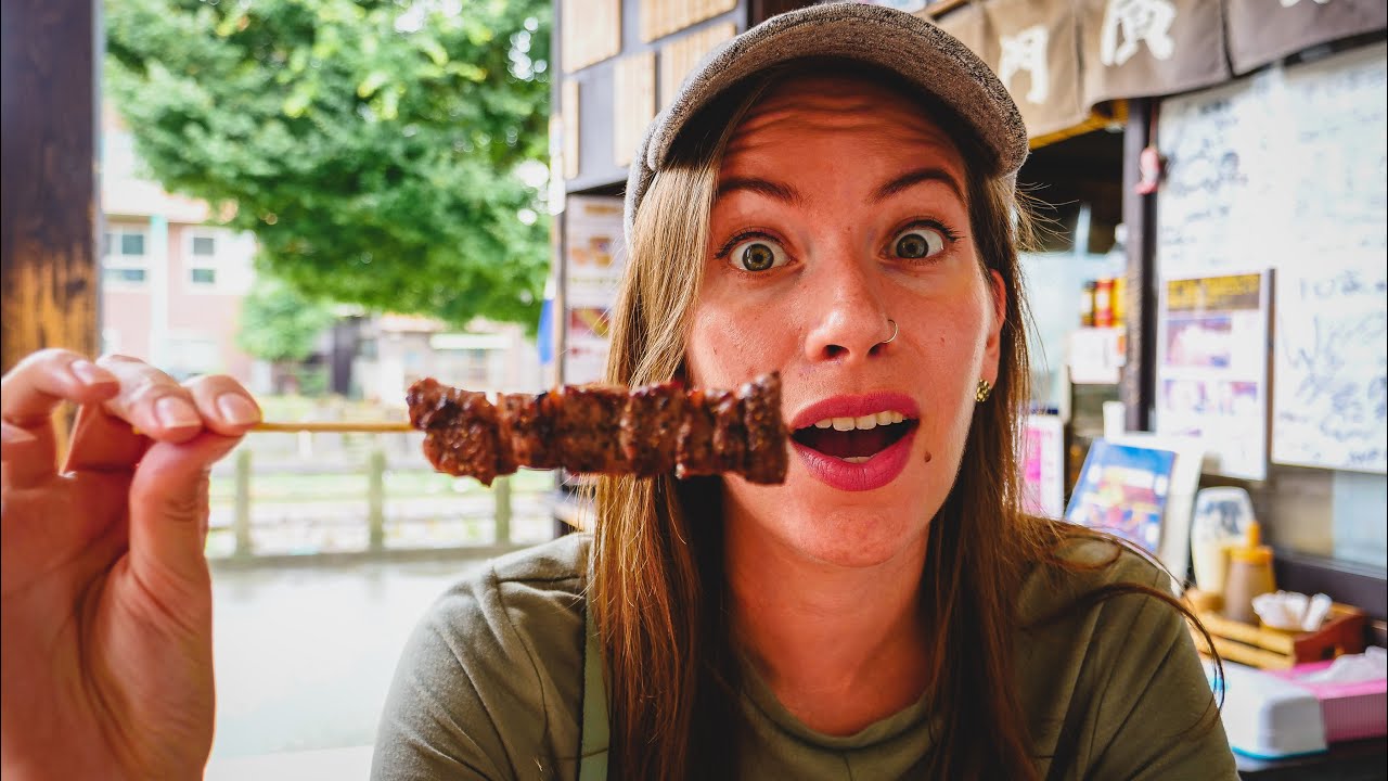 Tour de Comida Callejera en Takayama, Japón 🥢🍦🍖 Wagyu, Helados y Sabores Locales Increíbles 🇯🇵🥟🍢🍦