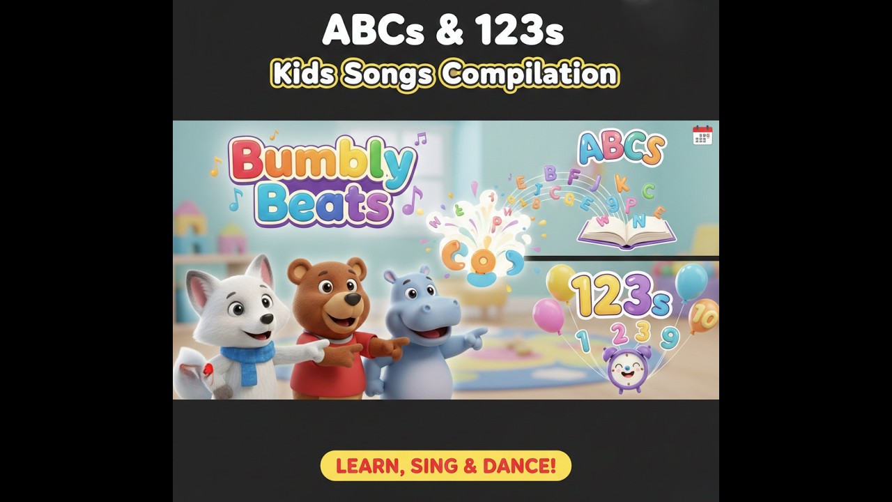 ABCs & 123s Kids Songs Compilation | Learn Alphabet & Counting 1-10 | Bumbly Beats