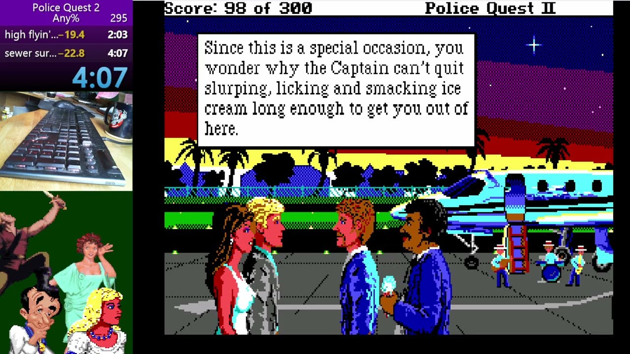 Police Quest 2 world record any% speedrun (4:06)