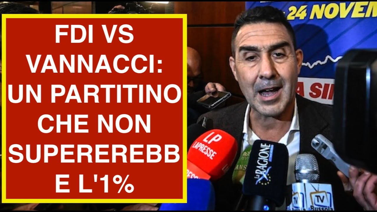 FDI VS VANNACCI: UN PARTITINO CHE NON SUPEREREBBE L'1%