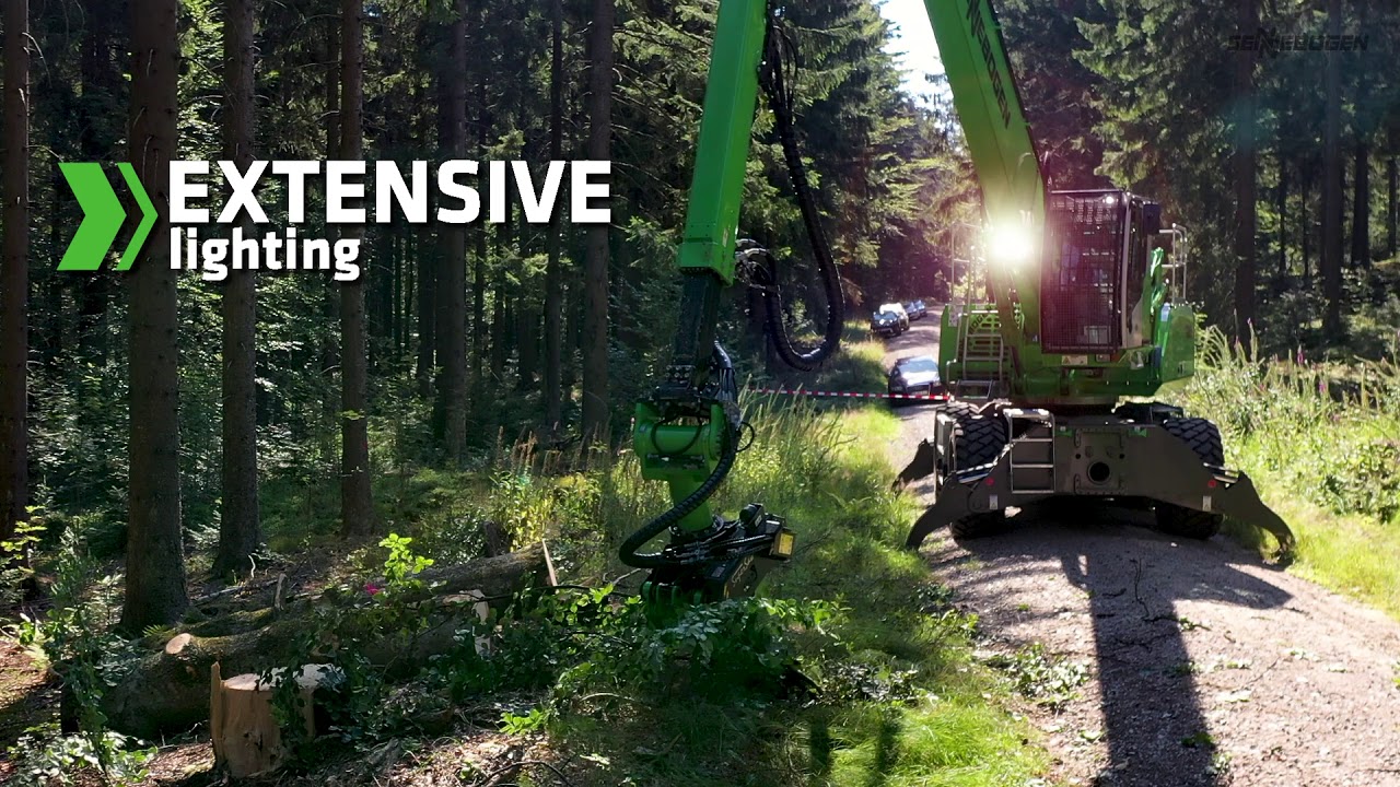 SENNEBOGEN 738 E - Forest and felling operations in Grandsberg, Germany