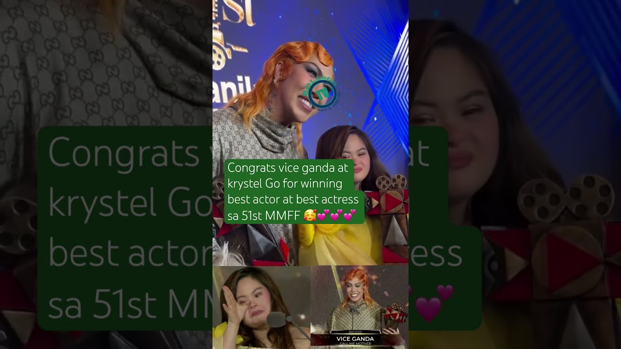 Лучший актер и лучшая актриса Вице Ганда на Krystel Go 51st MMFF 2025 