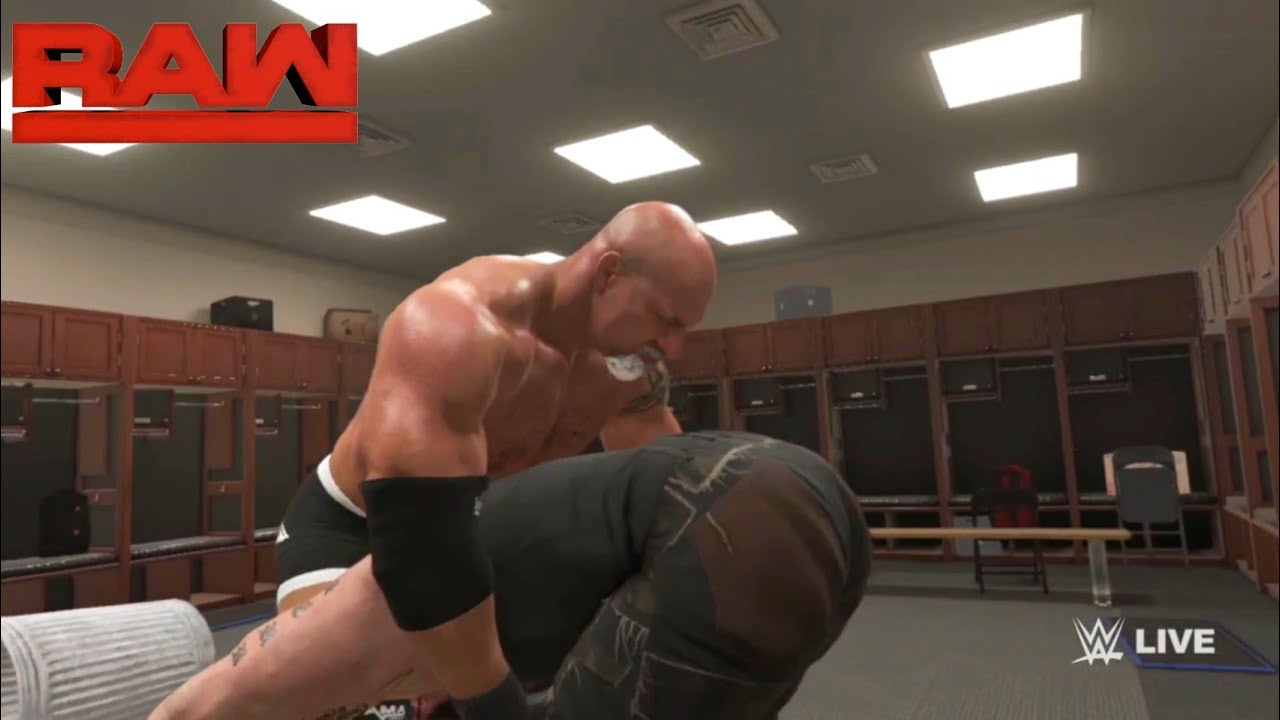 Goldberg vs Braun Strowman- Backstage Brawl Match- WWE2K19-GAMEPLAY (PS5)