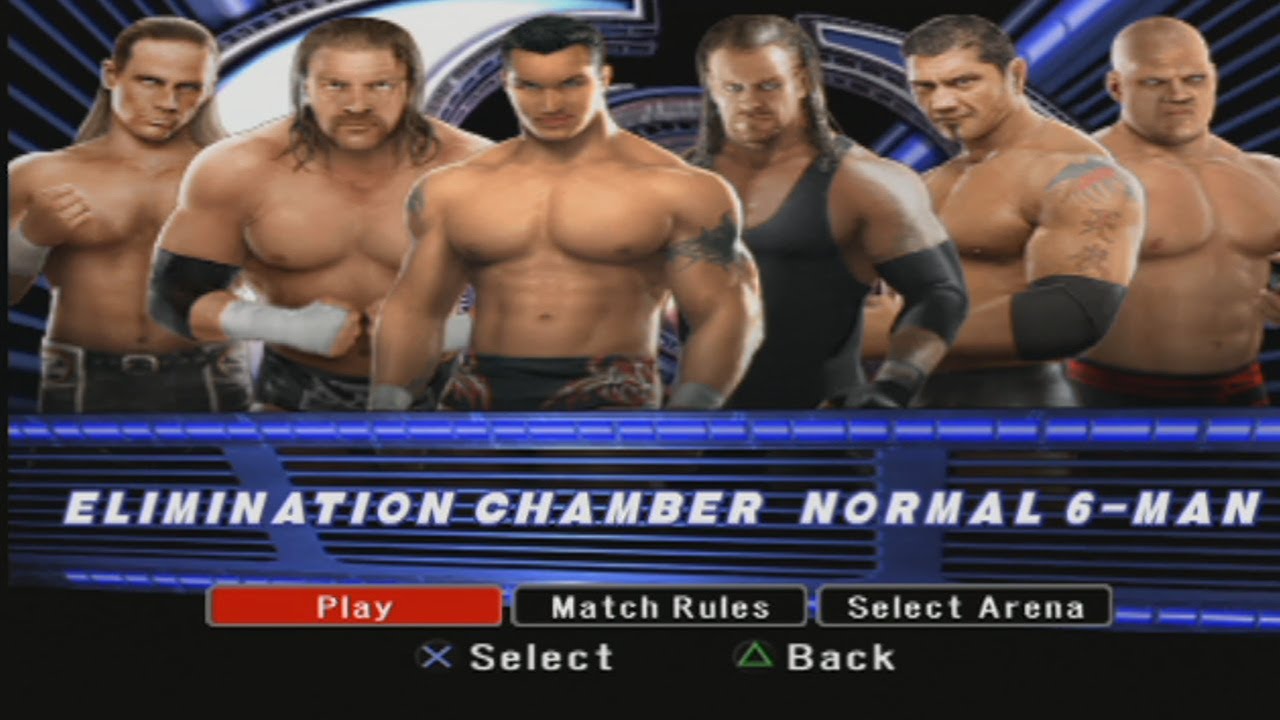 WWE Smackdown Vs Raw 2008 PS2 - Elimination Chamber Match