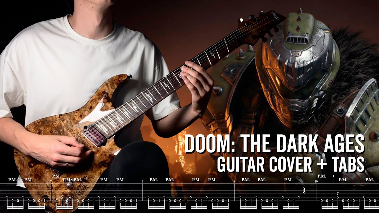 DOOM: The Dark Ages - Official Trailer 1 (Guitar Cover With Screen Tabs)