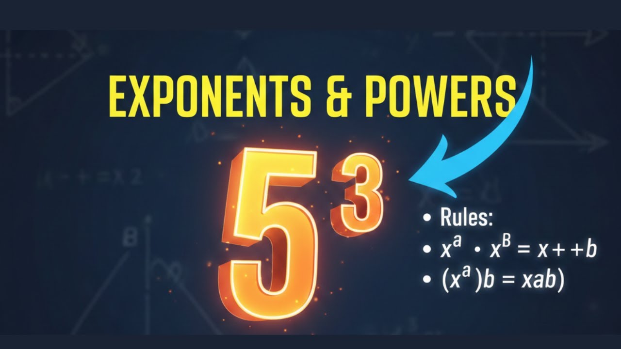 Exponents and Powers: Full Chapter One-Shot | Class 7 Maths | CBSE & NCERT (2026)