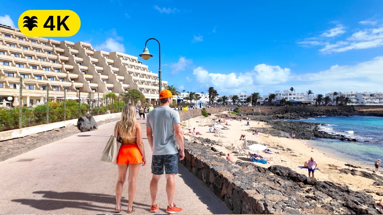 Costa Teguise - Lanzarote Walking Tour 4K