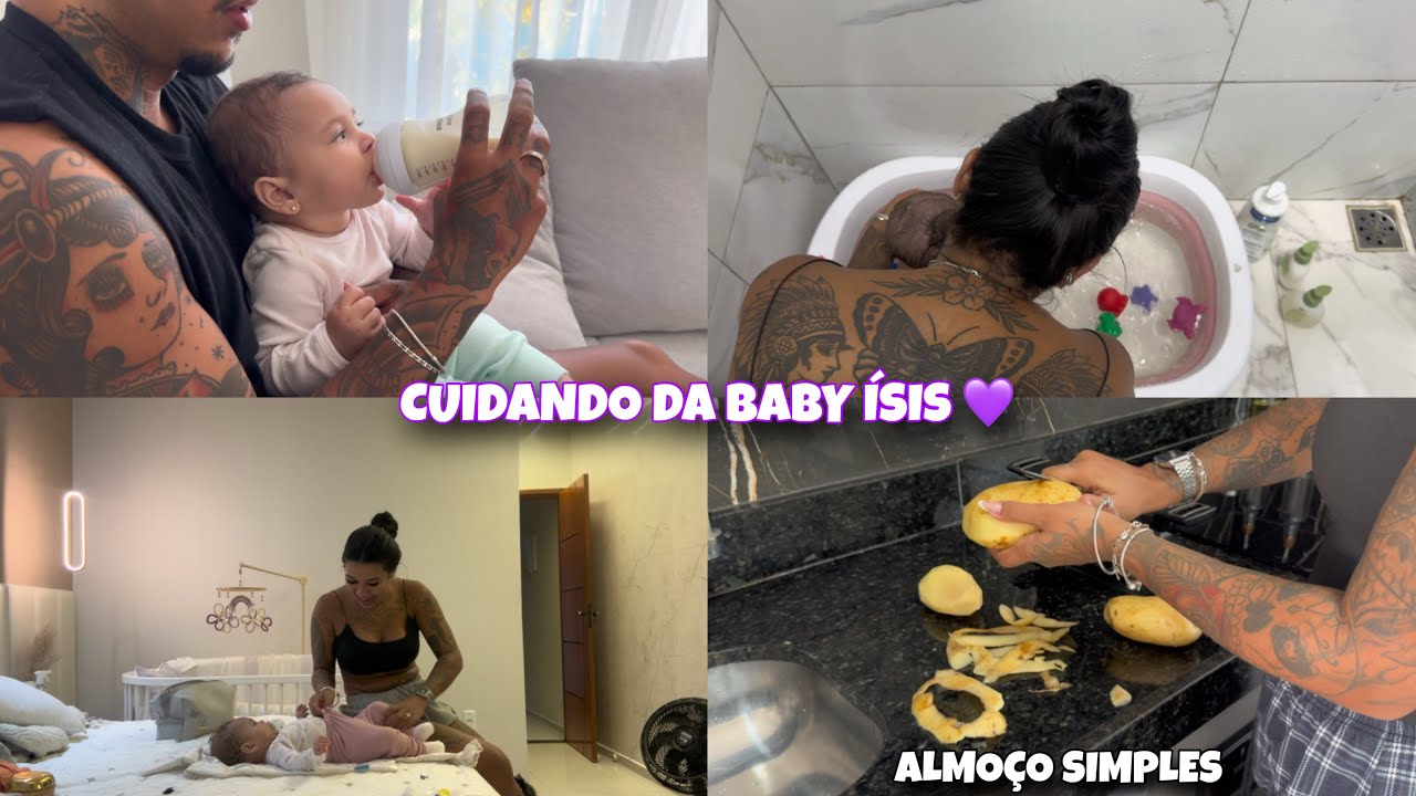 UM DIA COMIGO CUIDANDO DA BEBÊ DA MINHA AMIGA | FIZ ALMOÇO SIMPLES 