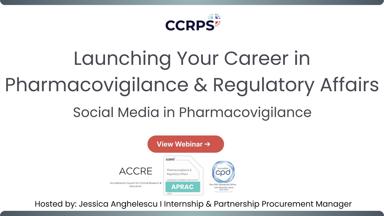 Social Media in Pharmacovigilance Signal Detection | Clinical Research Training
