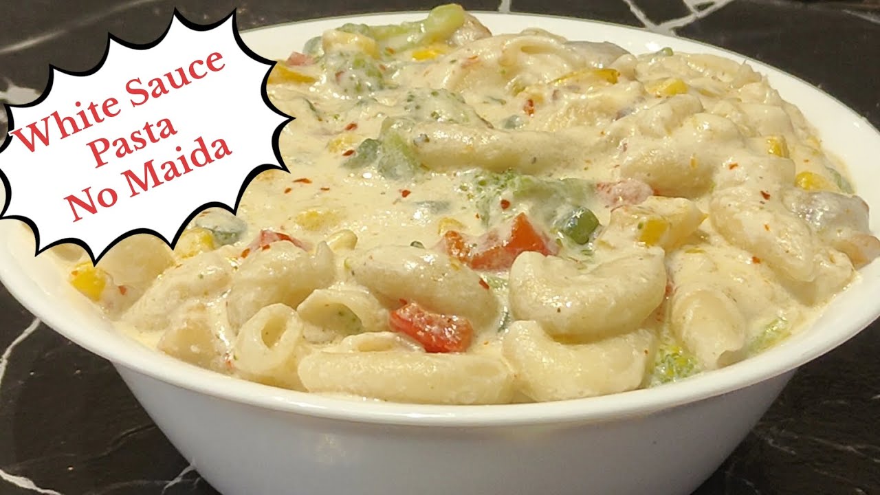 Healthy White Sauce Pasta without Maida/paneer Cashew Creamy Pasta